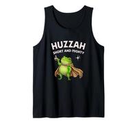 Huzzah Short and Mighty Frog Espresso - Camiseta Medieval Divertida Camiseta sin Mangas