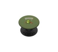 Huzzah Short and Mighty Frog Espresso - Camiseta Medieval Divertida PopSockets PopGrip Adhesivo
