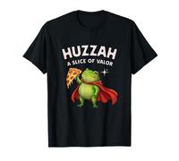 Huzzah: Una porción de Valor Frog Knight Pizza Gamer Snacks Camiseta