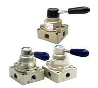 HV/K34R6/4HV Válvula de aire de inversión manual de cuatro vías y tres posiciones Control de cilindro Interruptor neumático manual(HV-300-03)