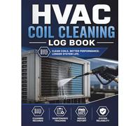 HVAC Coil Cleaning Log Book: Commercial AC Chemical Maintenance Journal | Evaporator Condenser Work Order Ledger & Facility Service Notebook (8.5 x 11 Inches)