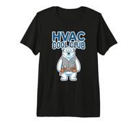 HVAC Cool Club Humor Polar Bear Técnico de Aire Acondicionado Camiseta Premium