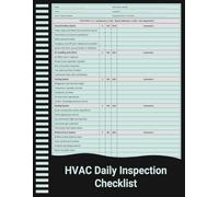 HVAC Daily Inspection Checklist: Heating, Ventilation & Air Conditioning Maintenance Record for Technicians and Facilities.
