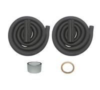 HVAC Pipe Insulation - 9.8ft Long x 0.35in Thick Flexible Tube, UV-Resistant Rubber Sponge Wrap with Pre-Cut Segments | AC Duct Insulation for Home, Attic, Pool, RV and Building Thermal Protection