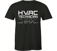 HVAC Technician Definition Engineering Funny Humor tee Maintenance Men's TTshirts Camisetas y Tops Black(XX-Large)