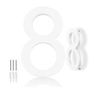 Hvatry Números de casa para exteriores, color blanco, números de dirección flotantes modernos de 6 pulgadas para puerta delantera, calle, apartamento, granja, números de alta visibilidad que mejoran