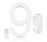 Hvatry Números de casa para exteriores, color blanco, números de dirección flotantes modernos de 6 pulgadas para puerta delantera, calle, apartamento, granja, números de alta visibilidad que mejoran