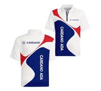 HVAVGLDCW Slim Fit Polohemd Für Herren Mit 3D Print C.a.r.d.an.o A.D.A Bedrucktes Bequemes Kurzarm Patchwork T Shirt Reißverschluss Streetwear Stil Rugby Kragen-BaiLanSe||s