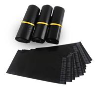 HVDHYY 100pcs Sobres Plastico para Envios Negro Paquetes para Envios Vinted Embalaje Inviolable, Impermeable,Resistente, 25cmx35cm Bolsa de Sobres Correo Plástico con Cierre Autoadhesivo
