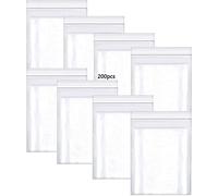 HVDHYY 200 Bolsas de Plástico Transparente Bolsa de Cremallera 100mm x 150mm 160μ Bolsas Pequeñas Plastico con Cierre 10cm x 15cm Resellables Bags Collar Muestra Pendientes Joyería