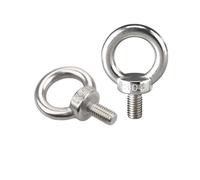 HVDHYY Anillos de Elevación M8 * 13mm 5Pcs 304 Acero Inoxidable Anillo Del Ojo Tornillos de Ojo Rosca Pernos de Ojo para Colgar y Fijar Apta Interiores y Exteriores