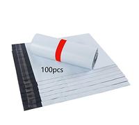 HVDHYY Bolsa Envios Paquetes, 100pcs 30cm X 42cm Bolsas para Envíos Paquetes Vinted, Sobres para Envíos Vinted de Plástico Autoadhesivas, Embalaje Opaca, Resistentes para Ropa Zapatos Libros Blanco