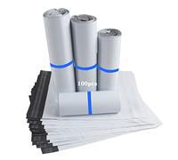 HVDHYY Bolsas Envios Paquetes Pequeño, Bolsas Correo de Plástico Sobre Envío Vinted Autoadhesivo,Resistente al Agua Prueba Manipulaciones Blanco 13cmX24cm, 15cmX27cm, 20cmX30cm, 25cmX35cm (100piezas)