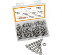 HVDHYY M3 Juego de Tornillos y Tuercas Exterior Tornillo Hexagonal 304 de Perno de Tornillos Allen de Acero Inoxidable Tornillos Mecánico y Conjunto de Tuercas A Prueba de óxido 300PCS