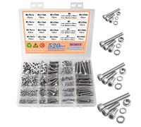 HVDHYY M3 M4 M5 M6 Tornillos de Cabeza Hueca Hexagonal A2-70 Tornillos de Cabeza Hexagonal de Acero Inoxidable Tuercas Arandelas