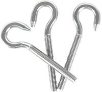HVDHYY M4 Gancho de tornillo de 304 Acero Inoxidable Anillo de Tornillo de GabezaRedonda Gancho de Tornillo Gancho de Tornillo de Extensión 10pcs