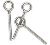 HVDHYY M6 Tornillos de cáncamos 304 Acero Inoxidable Cerrado Tornillo de Bobina de Soldadura Roscado Vástago Perno 10pcs