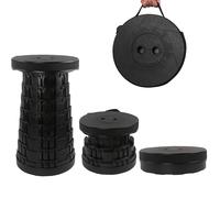 HVDHYY Silla Plegable Ligera, Capacidad Máxima de Carga 215kg / 470pound, 7 Alturas Ajustables, Taburete Plegable Senderismo, Pesca, Viajes, Barbacoa, Jardín, Aire Libre, Interior Negro