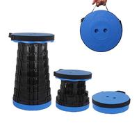 HVDHYY Silla Plegable Ligera, Capacidad Máxima de Carga 215kg / 470pound, 7 Alturas Ajustables, Taburete Plegable Senderismo, Pesca, Viajes, Barbacoa, Jardín, Aire Libre, Interior Azul