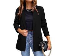 Hveuluop Gieen Blazer de Mujer - Chaqueta de Traje Informal de Negocios de Manga Larga, Holgada y con un Botón, Elegante Chaqueta de Oficina para Mujer para Primavera y Otoño