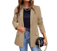 Hveuluop Gieen Blazer de Mujer - Chaqueta de Traje Informal de Negocios de Manga Larga, Holgada y con un Botón, Elegante Chaqueta de Oficina para Mujer para Primavera y Otoño