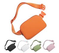 HVJCEZ Riñonera para mujeres y hombres, riñonera ajustable para correr, senderismo y viajes, Naranja, S