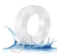 hvoolee Cinta adhesiva de doble cara extra fuerte: nano transparente, lavable de doble cara, cinta adhesiva reutilizable para alfombras, pared de fotos, cocina, exterior (3 m x 3 cm x 2 mm)