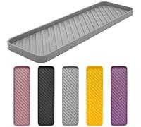HvOvMvE Soporte de jabón de Silicona, Soporte de Esponja para Fregadero de Cocina, Bandeja de jabón de Cocina Multiusos, Bandeja organizadora de Fregadero (Gris)
