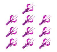 HVRFJXI 10 unids/set suave langosta señuelos de camarón señuelos swimbaits rizos simulación camarón aparejos de pesca cebo para la pesca