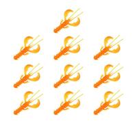 HVRFJXI 10 unids/set suave langosta señuelos de camarón señuelos swimbaits rizos simulación camarón aparejos de pesca cebo para la pesca