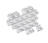 HVRFJXI 21 teclas portátiles de PC transparentes con retroiluminación para teclado, perfil original para escritura nocturna, codificación, estudiantes, teclados en bolsa, accesorios