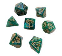 HVRFJXI 7 dados poliédricos de acrílico para entretenimiento de escritorio, diferentes números de rostros, números educativos, varias formas, juegos de mesa