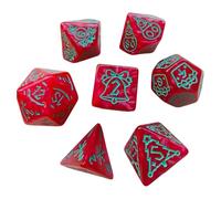 HVRFJXI 7 dados poliédricos de acrílico para entretenimiento de escritorio, diferentes números de rostros, números educativos, varias formas, juegos de mesa