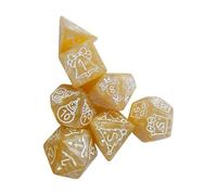 HVRFJXI 7 dados poliédricos de acrílico para entretenimiento de escritorio, diferentes números de rostros, números educativos, varias formas, juegos de mesa