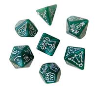 HVRFJXI 7 dados poliédricos de acrílico para entretenimiento de escritorio, diferentes números de rostros, números educativos, varias formas, juegos de mesa