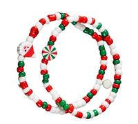 HVRFJXI Abalorio de arcilla suave de Papá Noel, muñeco de nieve, 3 estilos, hecho a mano, 18 cm, joyería de regalo para mujer, talla única, como se describe