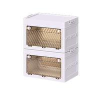 HVRFJXI Armario plegable para ropa, prácticos organizadores de ropa con almacenamiento de cubos y varillas para colgar, suministros de organización de dormitorio, almacenamiento de cubos