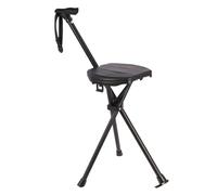HVRFJXI Bastón plegable portátil con asiento, taburetes antideslizantes, silla de playa y camping, silla de caña de aluminio ligero para exteriores, silla plegable con muleta