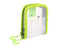 HVRFJXI Caja de almacenamiento transparente para señuelos de calamar con cremalleras de 2 vías, bolsa de señuelos de pesca portátil para cebos de calamar, 6 compartimentos, organizadores de señuelos