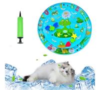 HVRFJXI Colchoneta de refrigeración para perros y gatos, tumbona inflable para gatos pequeños, juego sensorial, tumbona redonda
