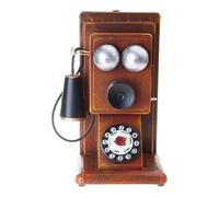 HVRFJXI Creative Retro Teléfono Modelo Metal Vintage Rotary Teléfono Estatua para Nostálgicos Decoración del Hogar y Escritorio Cafés Decoración