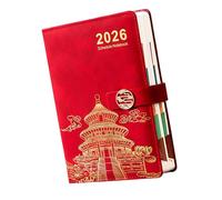 HVRFJXI Cuaderno organizador anual 2026, diario de gestión del tiempo, planificador diario para viajeros con diseños de planificación estructurada, organizadores de tareas, cuaderno