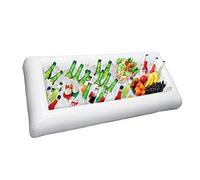 HVRFJXI Cuenco inflable blanco de PVC para el agua, para ensalada, cubo y cristal, para bebidas y mesa, soporte inflable para agua y piscina