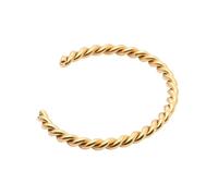 HVRFJXI Elegante brazalete chapado en plata con espirales, cómodo de llevar, resistente, accesorio de joyería de acero inoxidable para mujer, talla única, Acero inoxidable, No es una piedra preciosa