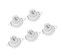 HVRFJXI Enchufe de base B9A con terminales de doble placa que no se erosionan, instalación simple para tubos de vacío 12AX7 ECC83, enchufe de tubo de grado con mejora la soldabilidad