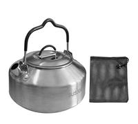 HVRFJXI Hervidores de acero inoxidable para senderismo al aire libre, utensilios de cocina, hervidores de camping, tetera silbante, tetera de campamento, tés de café, ollas de acero inoxidable con