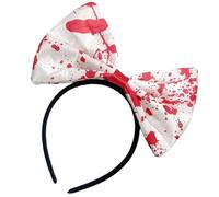 HVRFJXI Lazos para fiesta de Halloween, diadema con diseño de salpicaduras de sangre fantasmal, cómodas diademas para niños y adultos