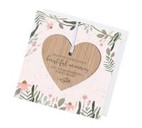 HVRFJXI Letrero conmemorativo de madera hecho a mano para regalo grabable, adorno colgante para amigos cercanos, diseño de textura natural, colgante de amor de boda, E., Talla única