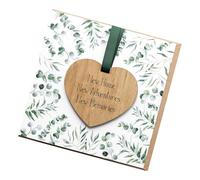 HVRFJXI Letrero conmemorativo de madera hecho a mano para regalo grabable, adorno colgante para amigos cercanos, diseño de textura natural, colgante de amor de boda, B, Talla única