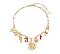 HVRFJXI Marine Inspired Unique Shell Starfishes Pendant Necklace Hot Day Beach Jewelry Elegant Clavicle Chian For Women Seashells Necklace For Women